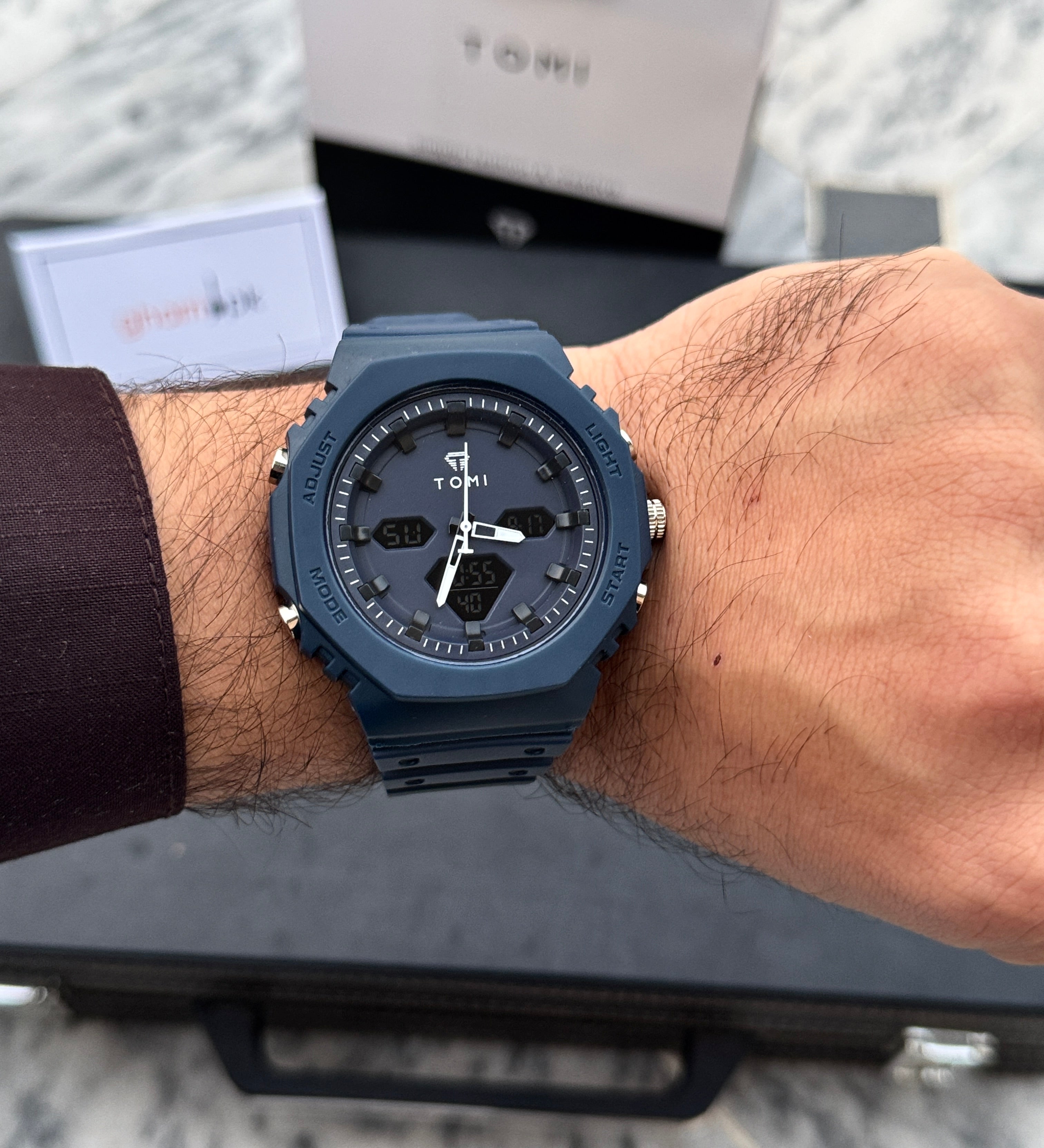 Rugged Edition - TOMI Dual Time Flagship Model - Water Resistant Durable & Comfortable Straps