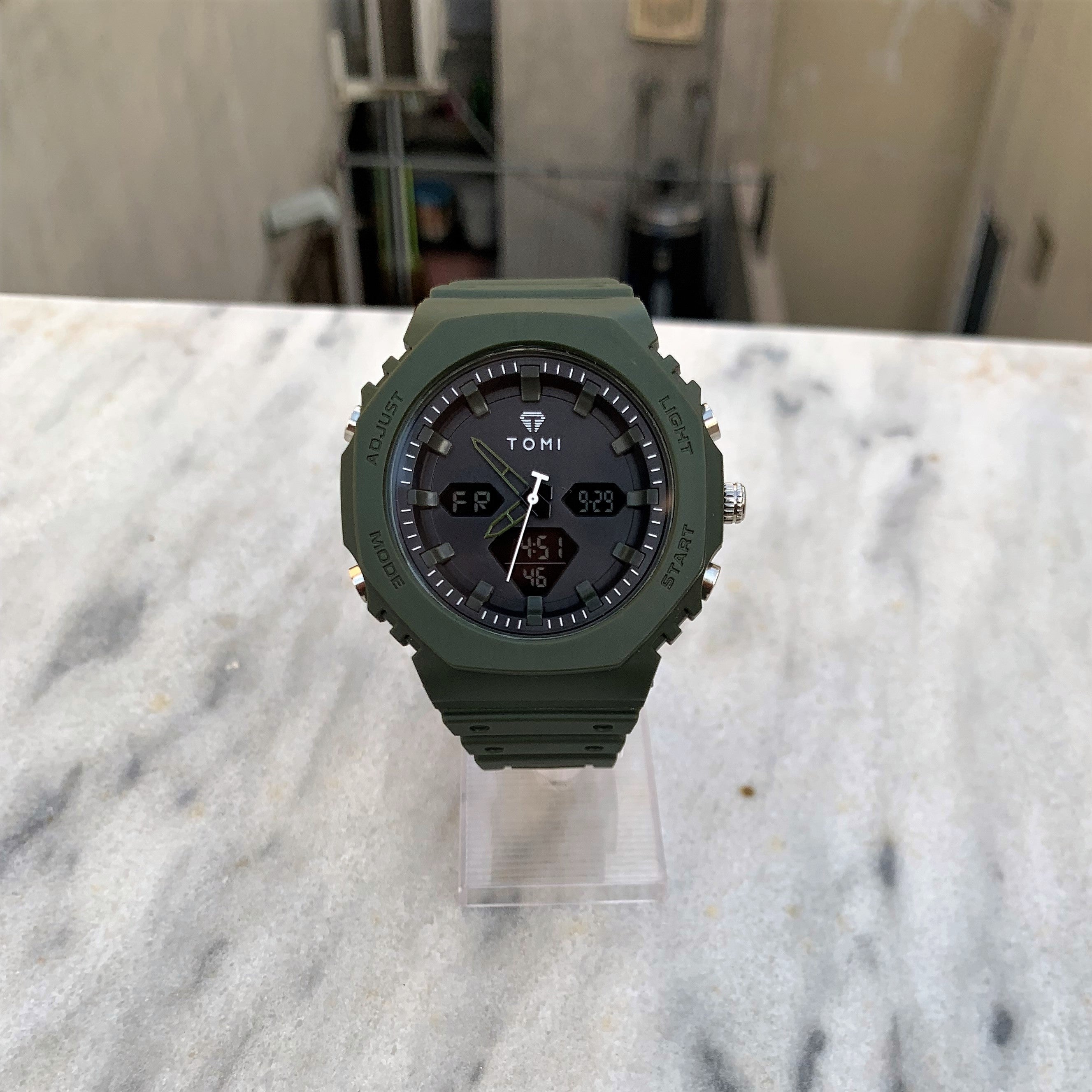 Rugged Edition - TOMI Dual Time Flagship Model - Water Resistant Durable & Comfortable Straps