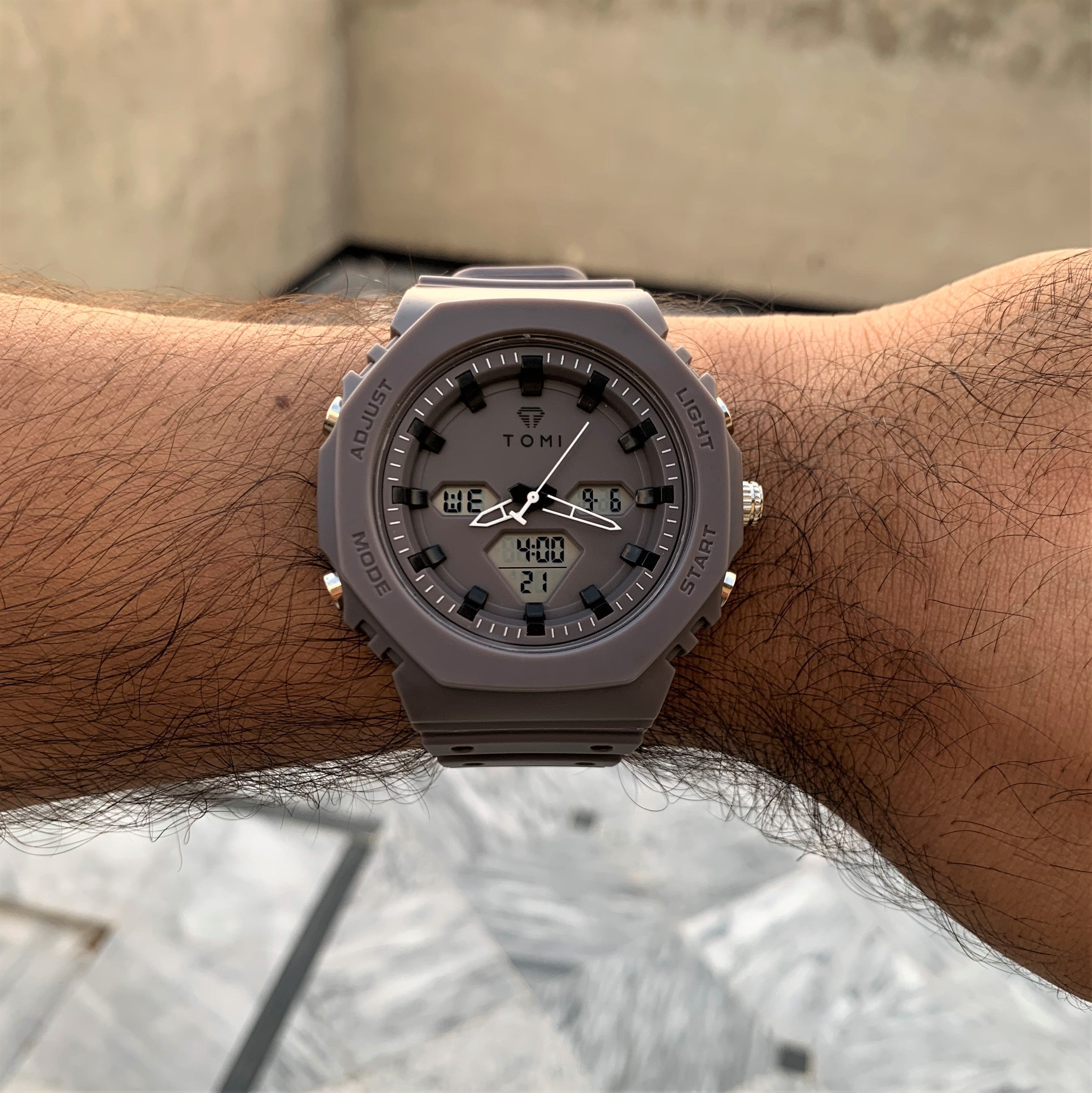 Rugged Edition - TOMI Dual Time Flagship Model - Water Resistant Durable & Comfortable Straps