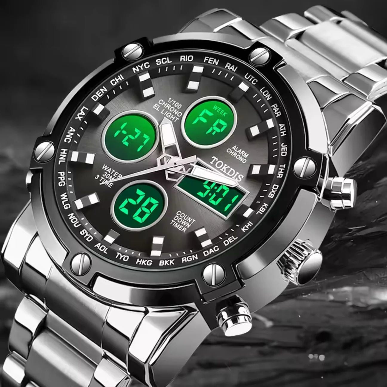 Original - Dual time - Heavy weight Series - Stainless Steel