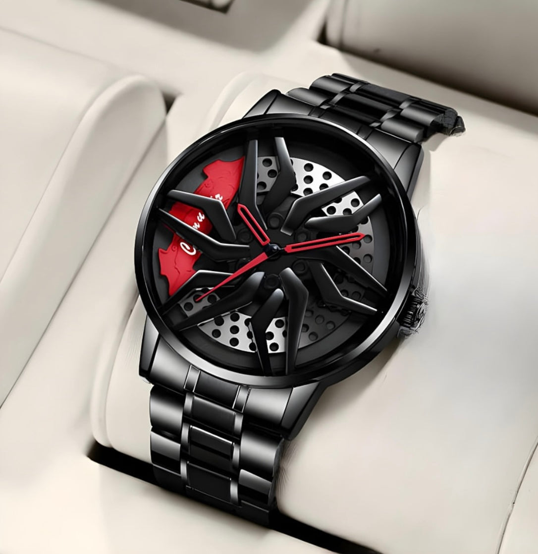 Limited Edition Alloy Wheel watch - Stainless Steel Chain