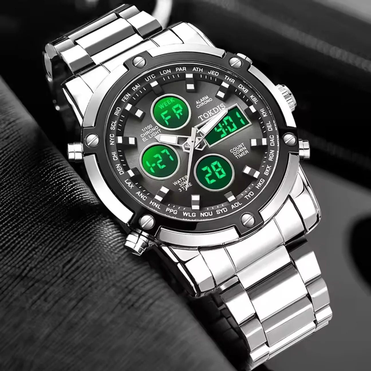 Original - Dual time - Heavy weight Series - Stainless Steel