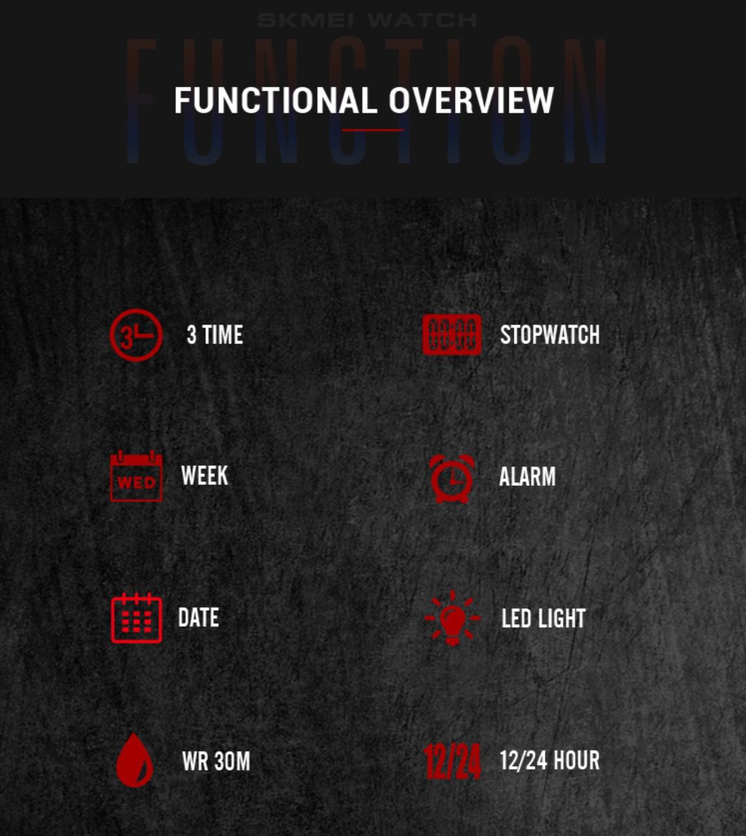 Original SKMEI - 3 time Chrono - Alloy Case - Water Resistant (30M)